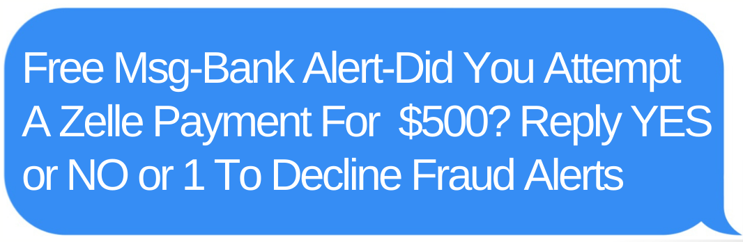 image showing fake scam text