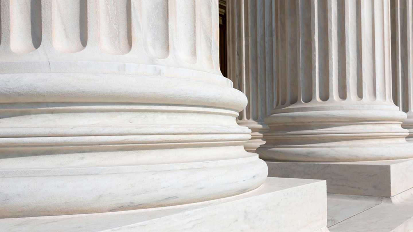 Columns at a building